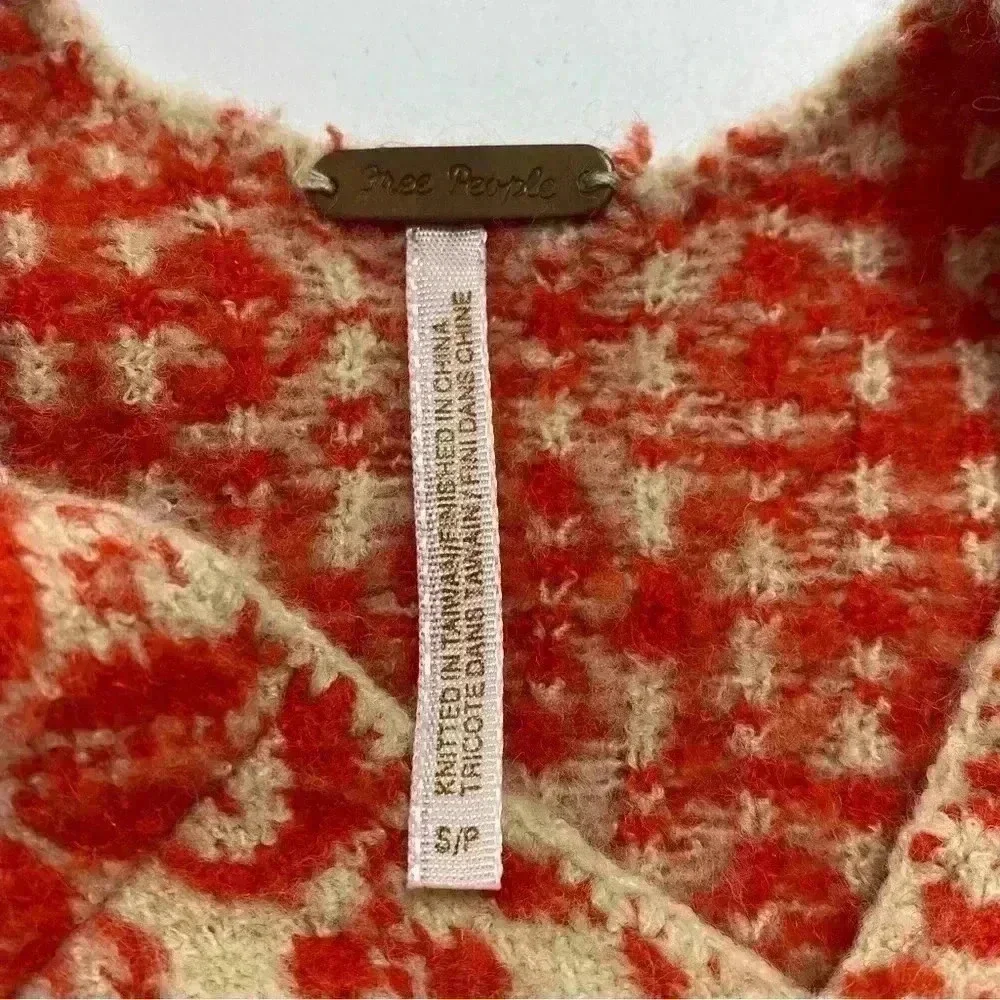 Free people fair isle alpine wool knit tank top sweater Fairycore size small